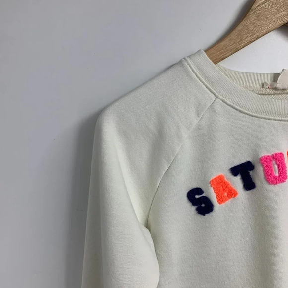 Crew cuts Girl's Saturdays Crew Neck Long Sleeve Cotton Sweatshirt Size L - Picture 3 of 12
